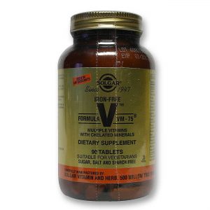 Comprar Solgar, Fórmula V VM-75 Sem Ferro - 90 Tabletes