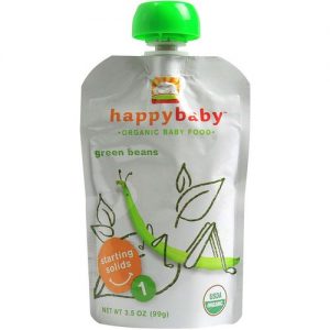 Comprar Happy Bebê Orgânico Bebê Food Stage 1 Começando Beans Sólidos Verdes 3,5 onças