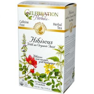Comprar Celebration Herbals Tea, Chá de Hibiscus com Capim Limão Orgânico - 24 Saquinhos de Chá