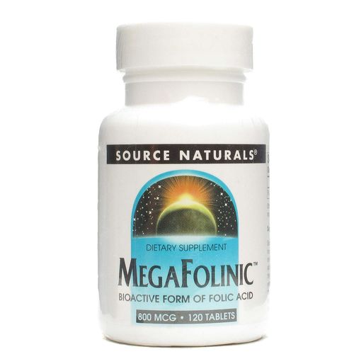 Comprar Source Naturals, MegaFolinic 120 Tabletes