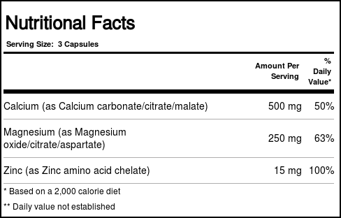 Comprar Nature's Way, Cálcio, Magnésio & Zinco Complexo Mineral - 250 Cápsulas - Imagem 3