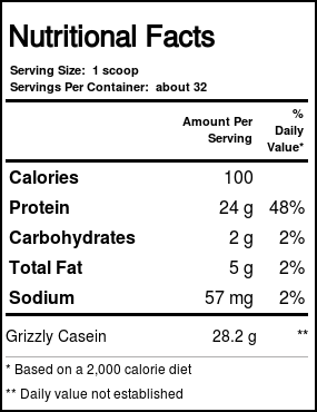 Comprar Eat The Bear Grizzly Casein, Baunilha - approx 23 servings - Imagem 4
