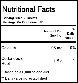 Comprar Planetary Formulas, Codonopsis 750 mg - 120 Tabletes - Imagem 3