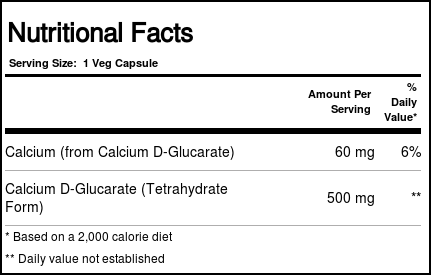 Comprar Now Foods, Cálcio D-Glucarato 500 Mg - 90 Cápsulas Vegetarianas - Imagem 3