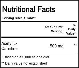 Comprar Source Naturals Acetil L-Carnitina 500 mg 60 Tabletes - Imagem 3