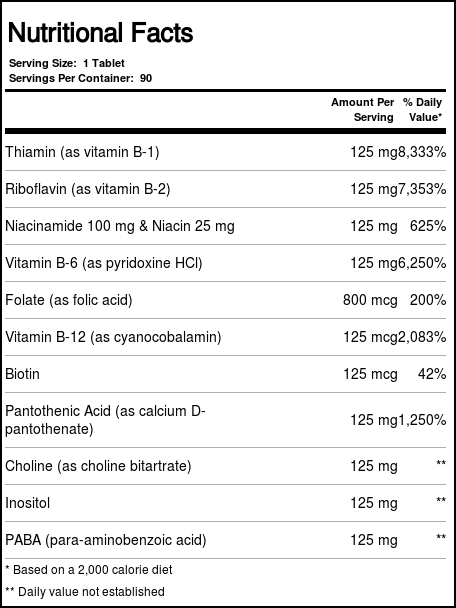 Comprar Source Naturals, Complexo B-125 - 90 Tabletes - Imagem 4
