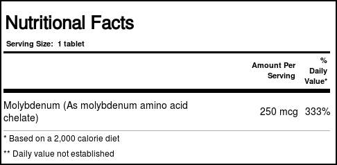 Comprar Douglas Labs Molybdenum - 250 mcg - 100 Tabletes - Imagem 2