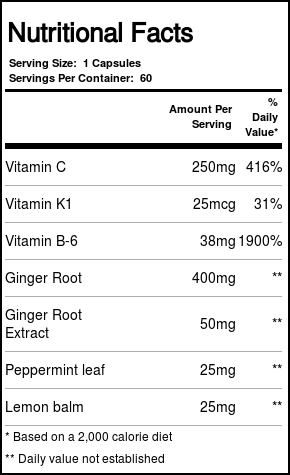 Comprar Vitanica, Náusea Ease™ - 60 Cápsulas Vegetarianas - Imagem 4
