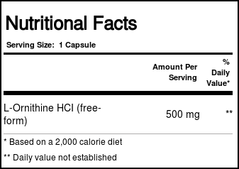 Comprar Bluebonnet Nutrition L-Ornitina - 500 mg - 100 Veggie Cápsulas - Imagem 2