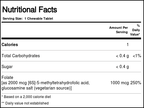 Comprar Bluebonnet Nutrition, EarthSweet® Metilfolato 1,000 mcg, Framboesa - 90 Tabletes Mastigáveis - Imagem 2