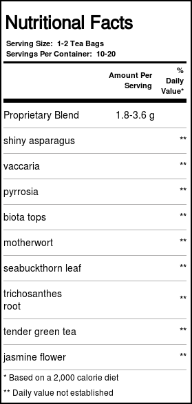 Comprar Health King and Balanceuticals, Chá de Ervas (Cuidado com as Mamas e o Útero) - 20 Saquinhos de chá. - Imagem 3
