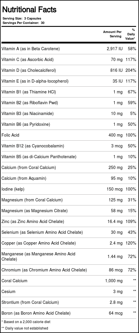 Comprar Nature's Answer, Combinação Cálcio Coral - 90 Cápsulas - Imagem 3