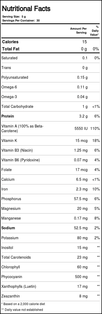 Comprar NovaForme Spirulina - 5.29 oz - Imagem 3