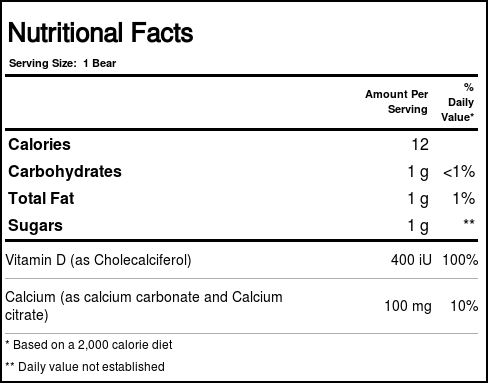 Comprar Vitamin Friends DiYo 400 IU Vitamina D + 100 mg Cálcio - 20 Bears - Imagem 3