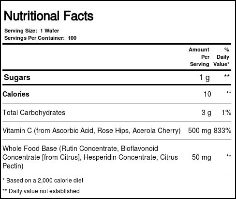Comprar Solaray, A vitamina C mastigável - Sabor Laranja - 100 Bolachas/Wafers - Imagem 5