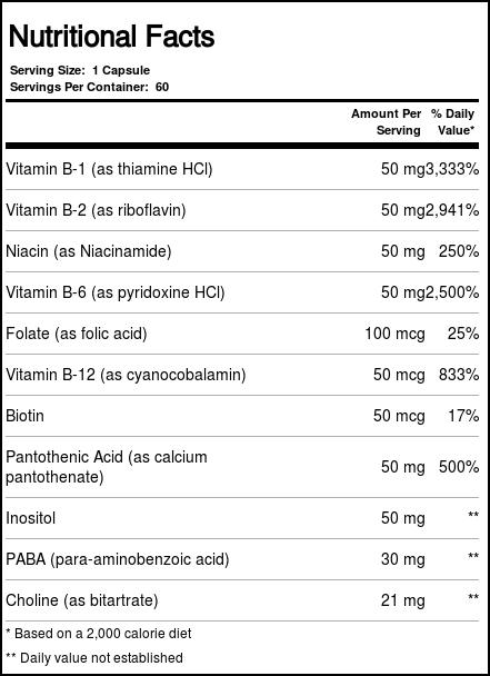 Comprar Nature's Plus, Super B-50 - 60 Cápsulas Vegetarianas - Imagem 4