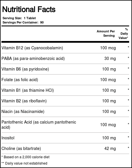 Comprar Nature's Plus, Mega B-100 - 90 Tabletes - Imagem 2