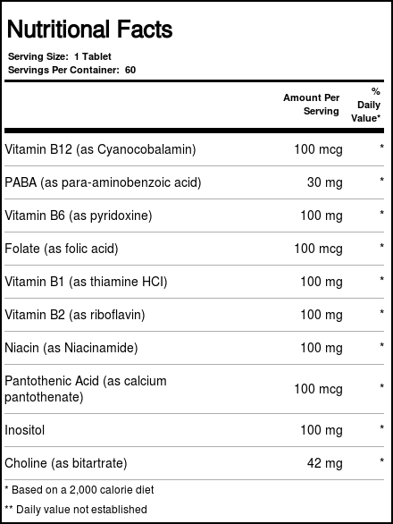 Comprar Nature's Plus, Mega B-100 - 60 Tabletes - Imagem 2