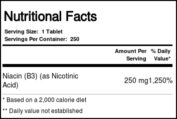 Comprar Nature's Life Niacina 250 mg 250 Tabletes - Imagem 4