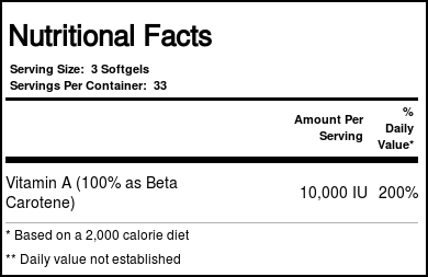 Comprar Nature's Life, Beta Caroteno 10.000 UI - 100 Cápsulas em Gel - Imagem 4