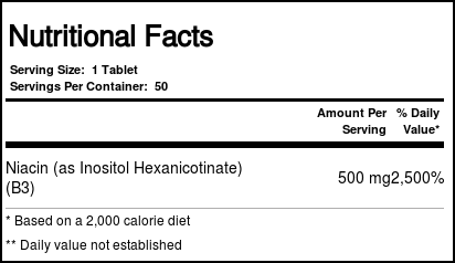 Comprar Nature's Life Niacina Lave-Free 500 mg 50 Tabletes - Imagem 3