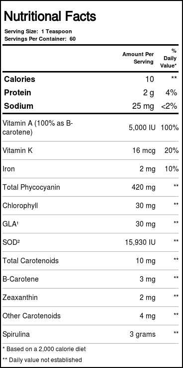 Comprar Earthrise, Spirulina Natual® em Pó - 6,4 Oz (180g) - Imagem 3