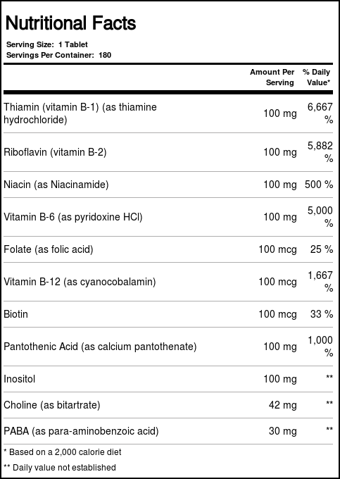 Comprar Nature's Plus, Mega B-100 de - 180 Tabletes - Imagem 4