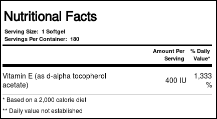 Comprar Nature's Plus, Vitamina E 400 IU - 180 Cápsulas em Gel - Imagem 3