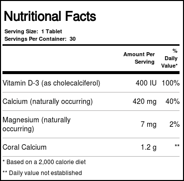Comprar Source Naturals Coral cálcio de 1200 mg 30 Tabletes - Imagem 2