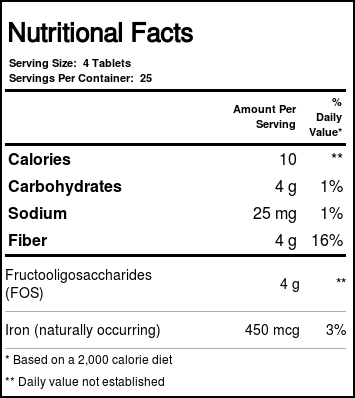 Comprar Source Naturals FOS Fructoligosaccharides 100 Tabletes - Imagem 4