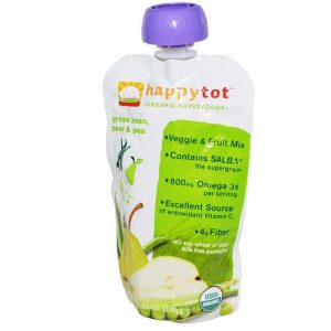 Comprar Happy Tot Orgânico superaLimantos Frutas e Vegetais Mistura do feijão verde, pêra e ervilha 16-4,22 Bolsas oz