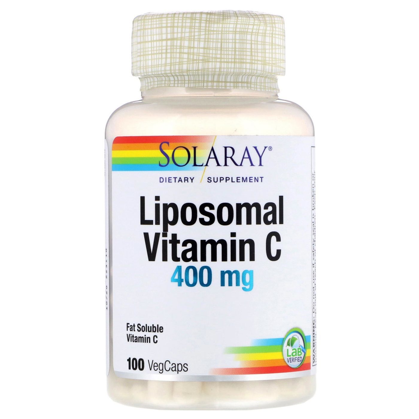 Comprar Solaray, Vitamina C Lipossomal 500 mg - 100 Cápsulas Vegetarianas
