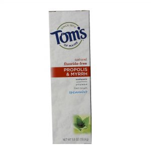 Comprar Tom's of Maine, Creme Dental Natural de Própolis e Mirra - Livre de Flúor - 5.5 oz (155,9g)