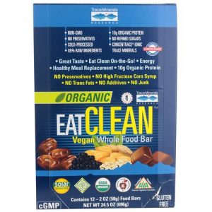Comprar Trace Minerals Research EatClean Barras, Chip de chocolate escuro - 12 Barras