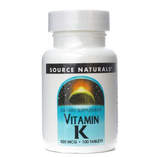 Comprar Source Naturals, Vitamina K 500 mcg - 100 Tabletes