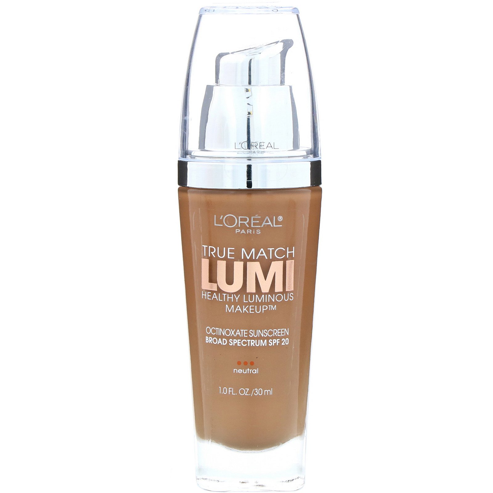 Comprar L'Oreal, Maquiagem True Match Healthy Luminous, FPS 20, Classic Tan/Cappuccino N7-8, 30 ml