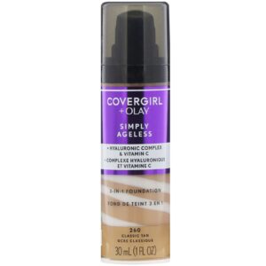 Comprar Covergirl, Olay Simply Ageless, Base 3 em 1, 260 Bronzeado clássico, 30 ml