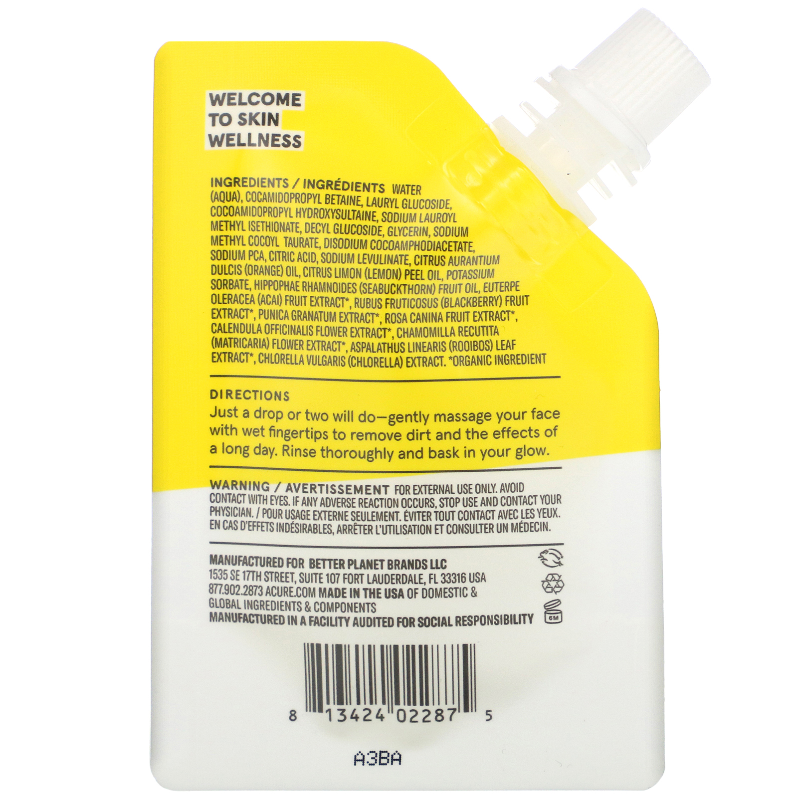 Comprar Acure, Brightening Cleansing Gel, 0.67 fl oz (20 ml) - Imagem 2