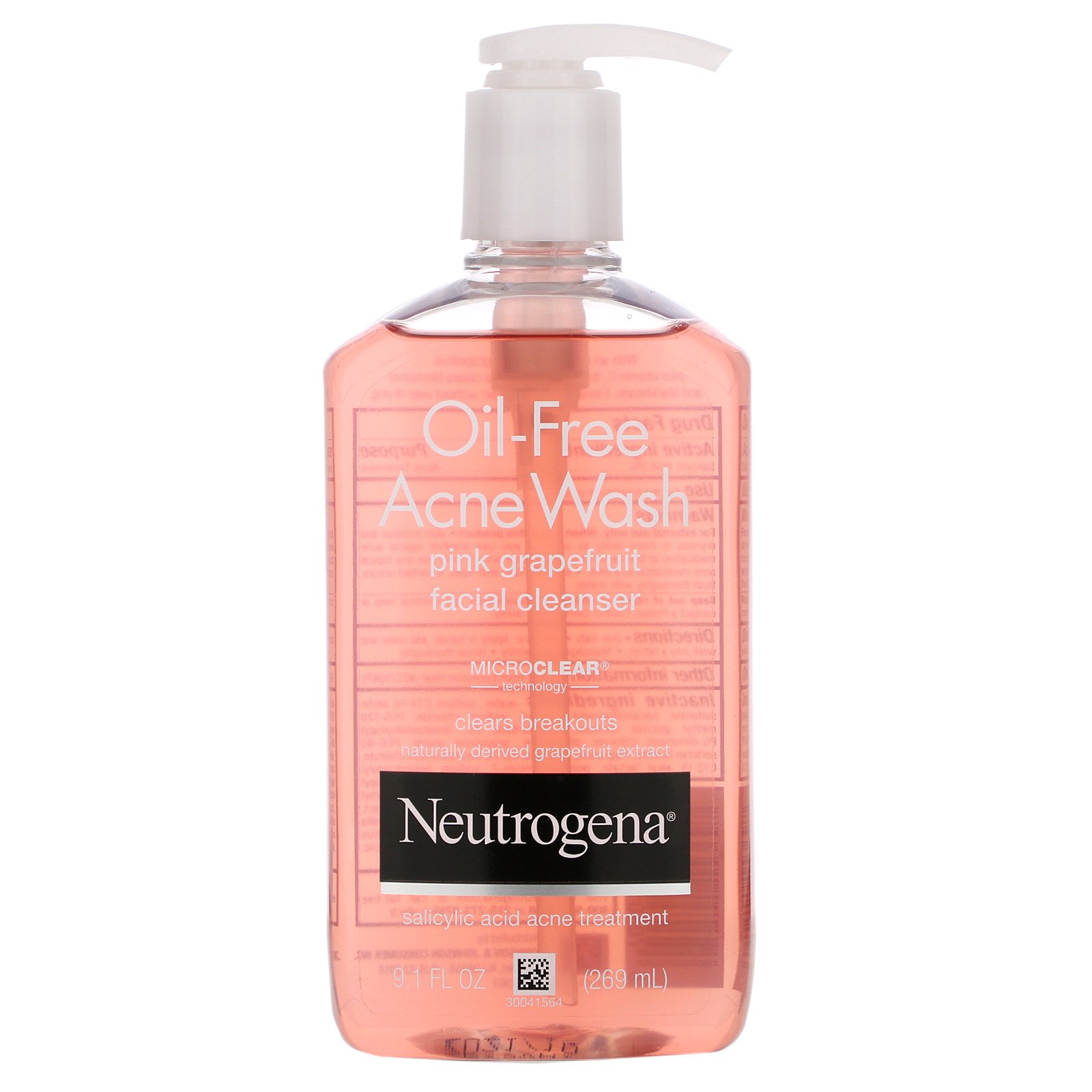 Comprar Neutrogena, Oil-Free Acne Wash, Pink Grapefruit Facial Cleanser, 9.1 fl oz (269 ml)