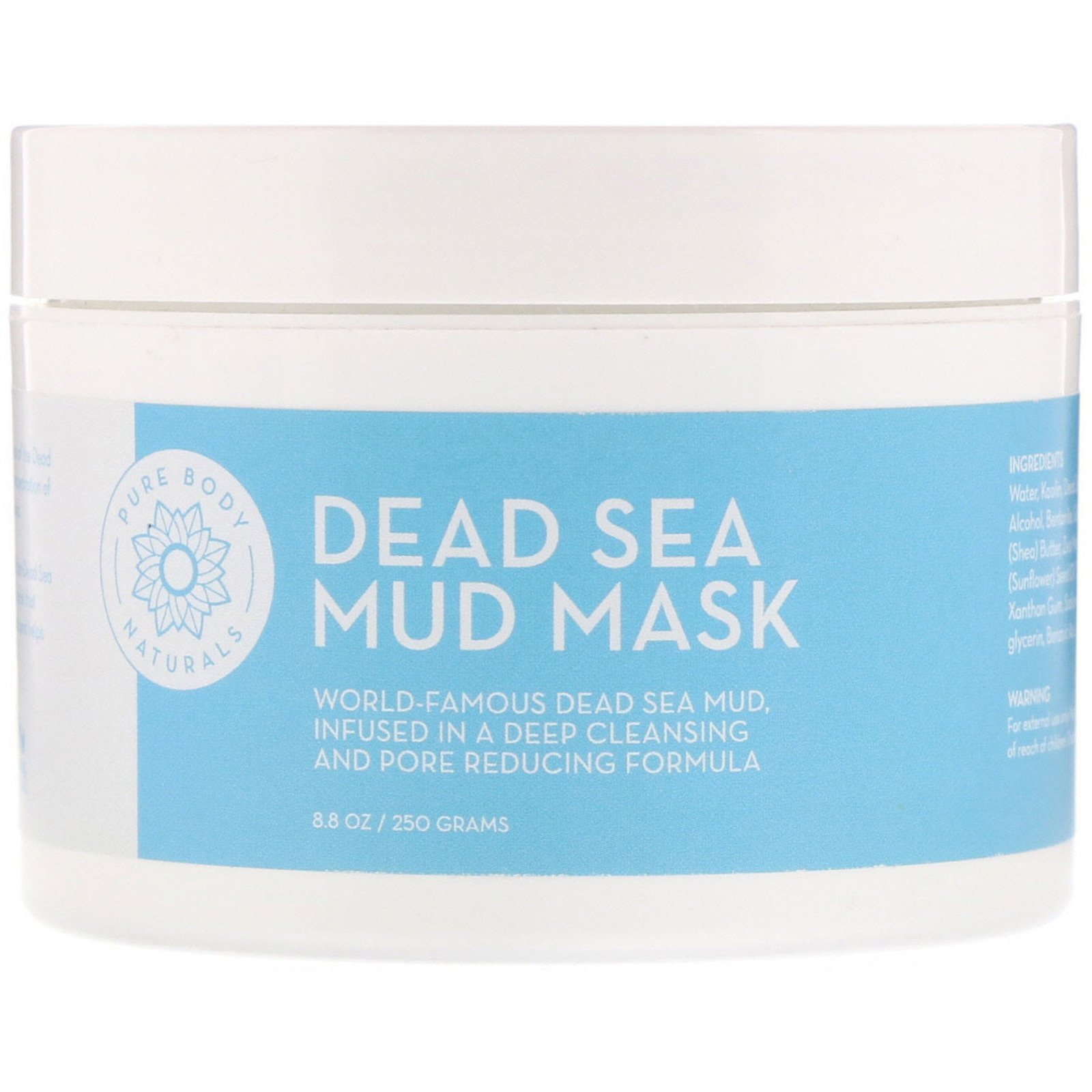 Comprar Pure Body Naturals, Máscara de lama do Mar Morto, 8,8 oz (250 g)