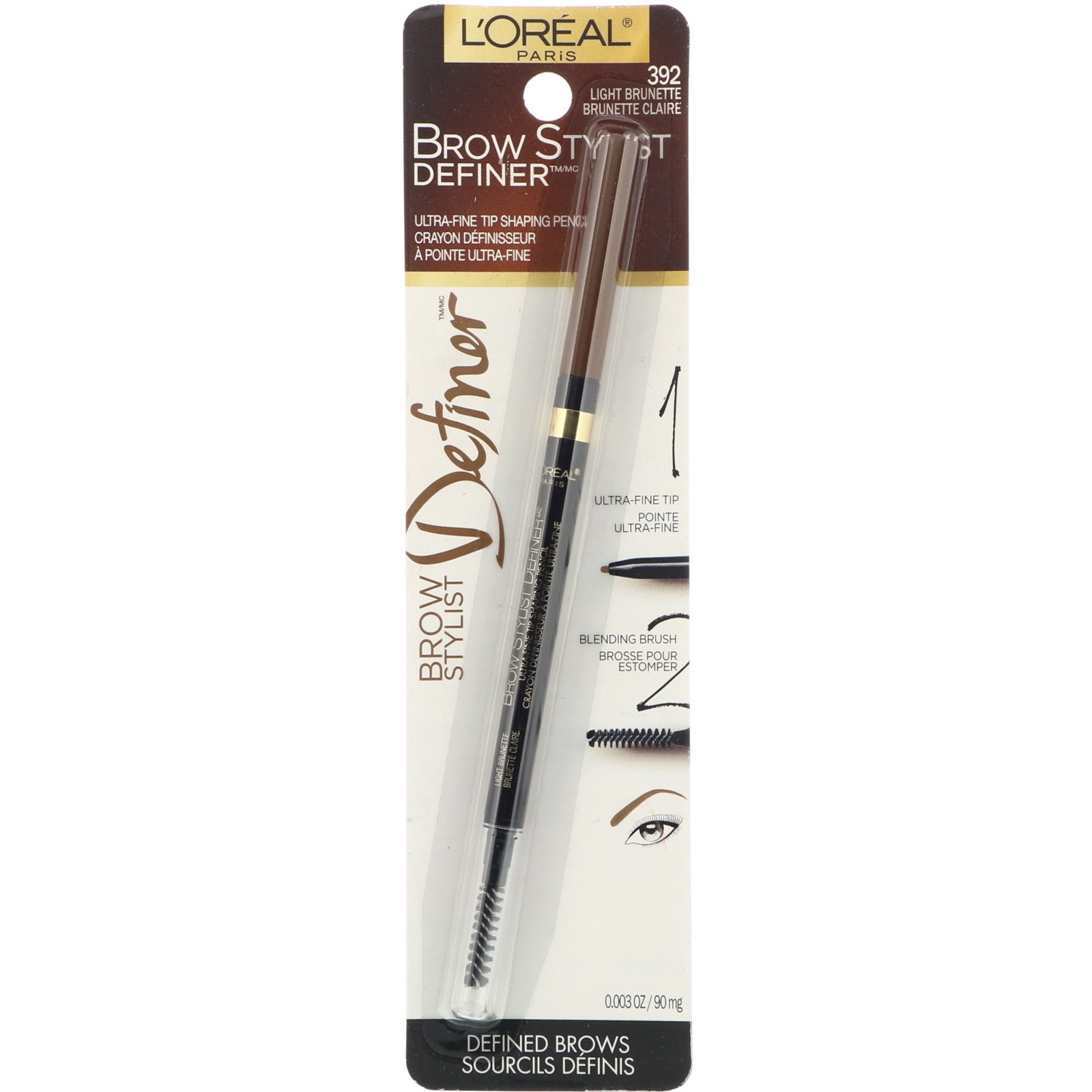 Comprar L'Oreal, Brow Stylist Definer, Ponta ultrafina, 392 Moreno claro, 90 mg - Imagem 2