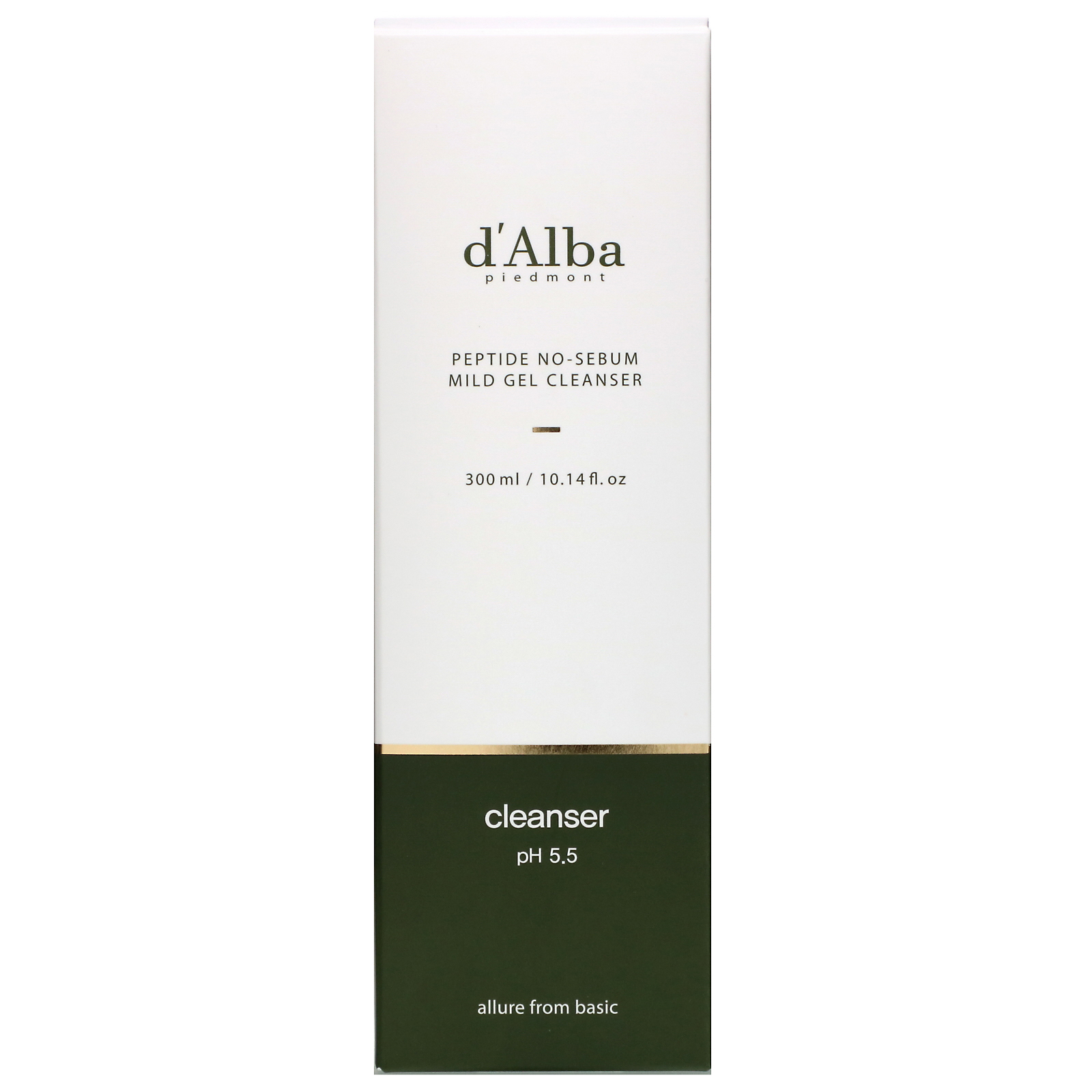 Comprar d'Alba, Peptide No-Sebum, Mild Gel Cleanser, 10.14 fl oz (300 ml) - Imagem 2