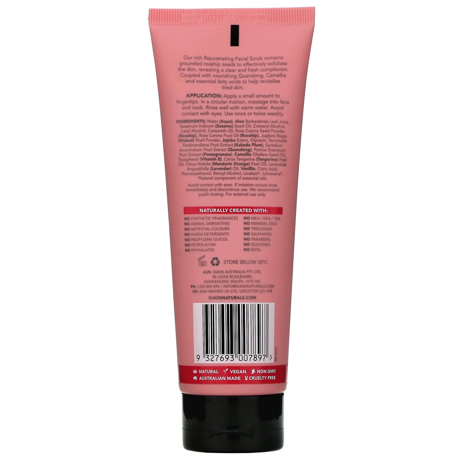 Comprar Sukin, Rejuvenating Facial Scrub, Rosehip, 4.23 fl oz (125 ml) - Imagem 2