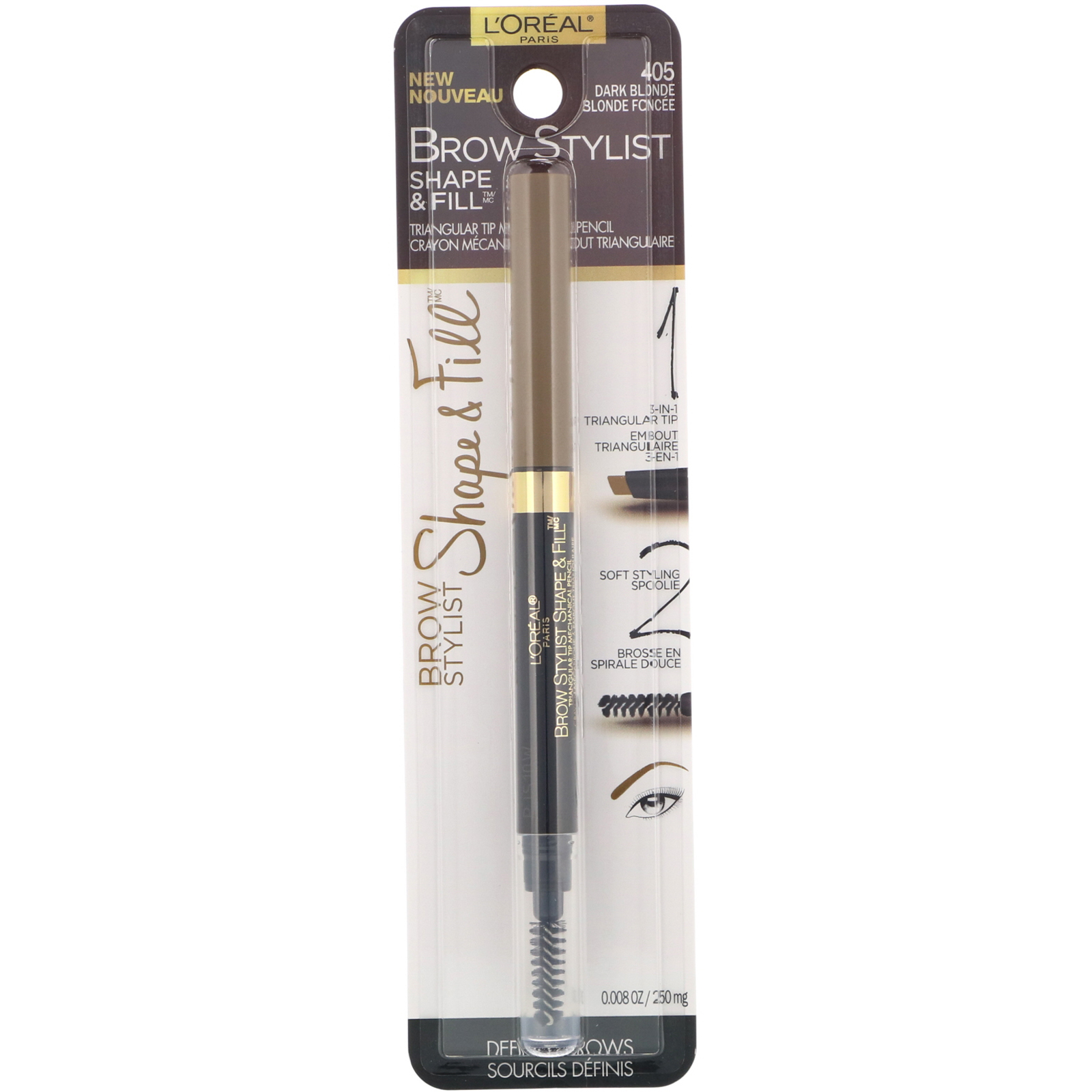 Comprar L'Oreal, Brow Stylist Shape & Fill, 405 Loiro escuro, 250 mg - Imagem 2