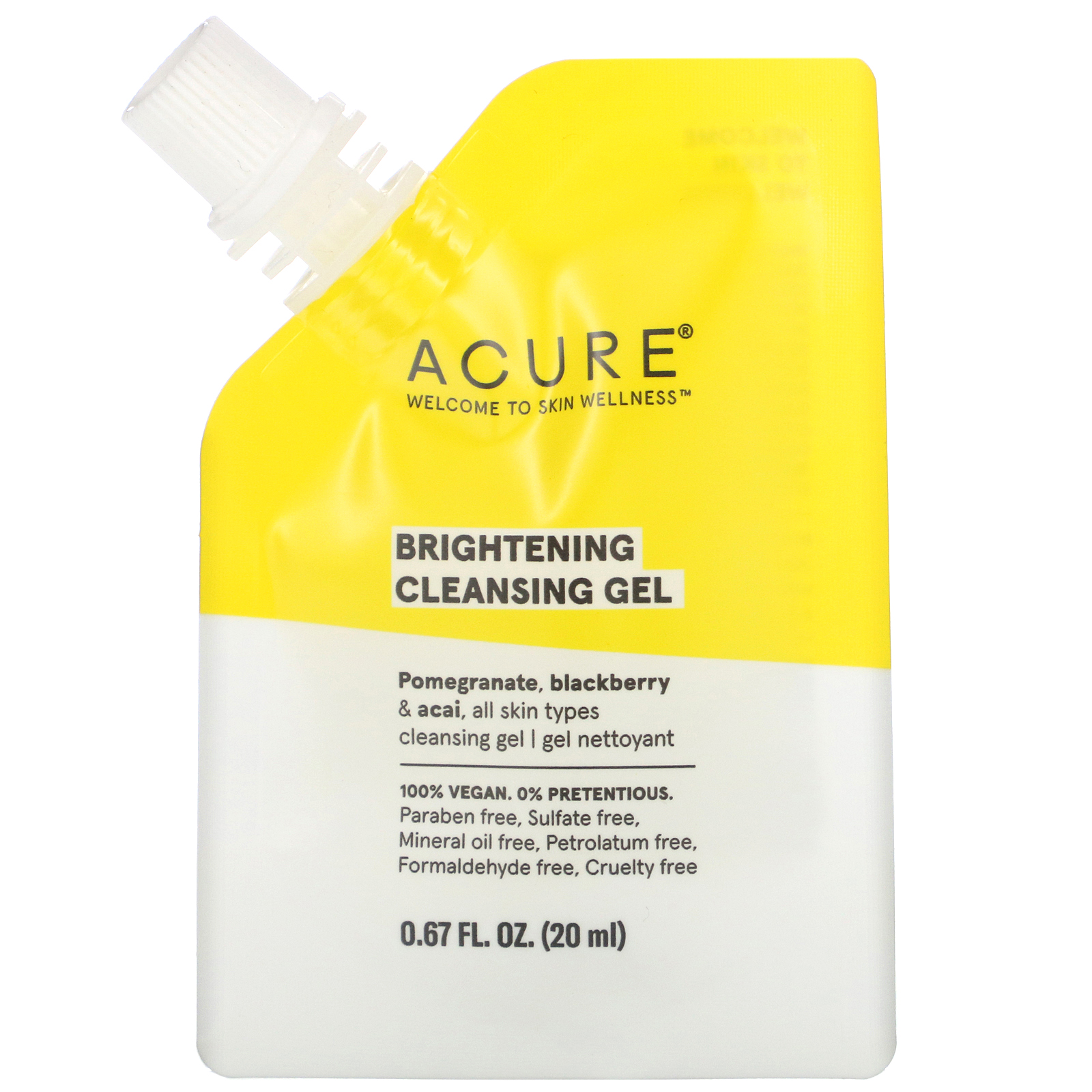 Comprar Acure, Brightening Cleansing Gel, 0.67 fl oz (20 ml)