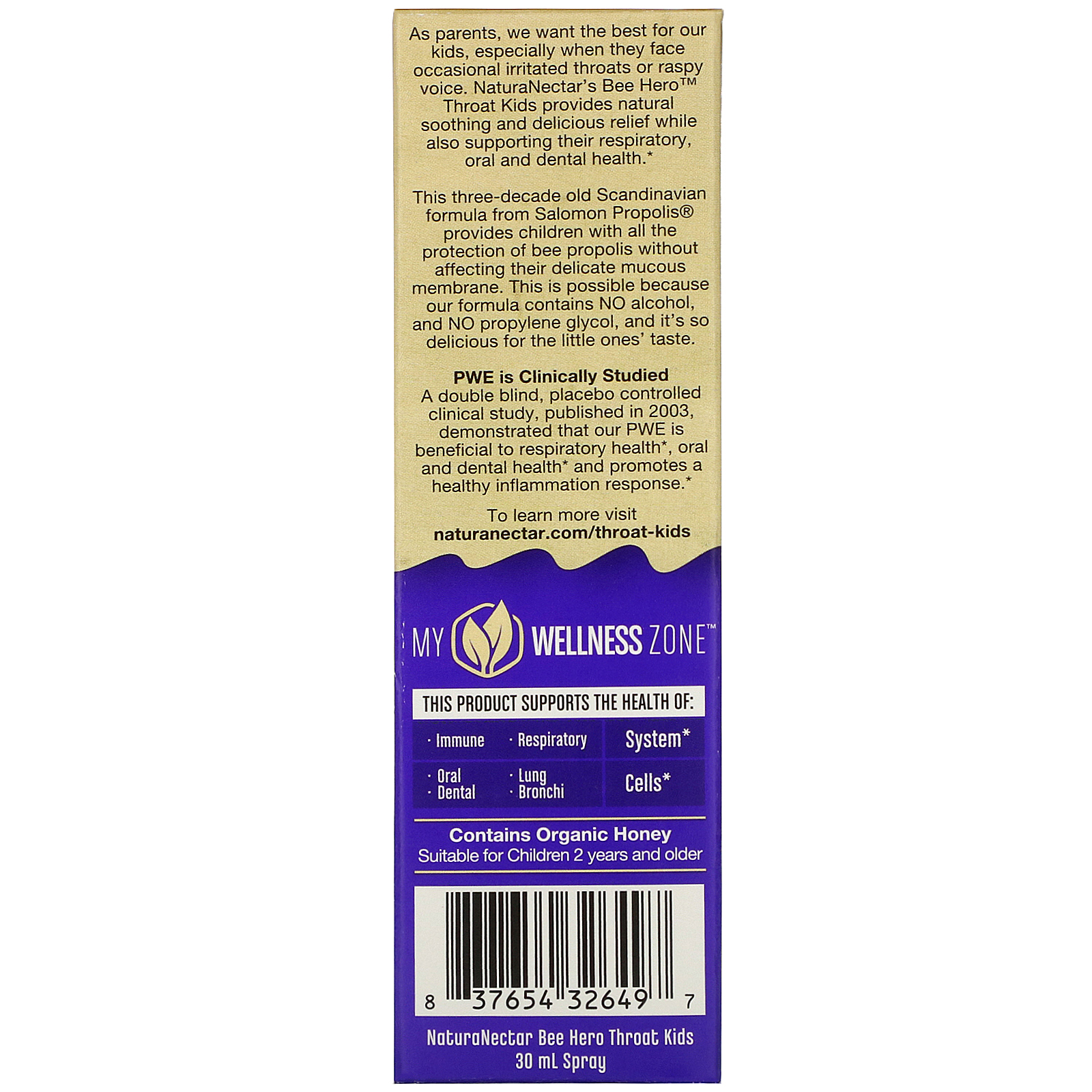 Comprar NaturaNectar, Bee Hero Throat Kids, Natural Propolis Spray, Berry Blast, 30 ml - Imagem 3