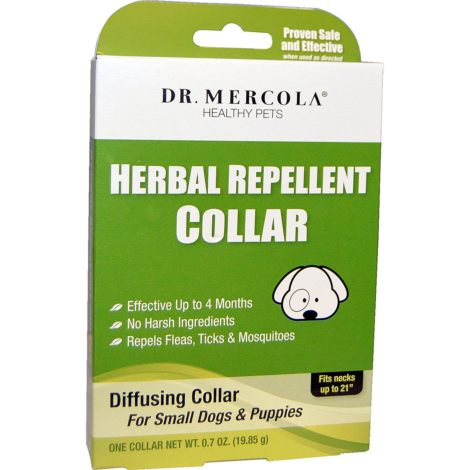 Comprar Dr. Mercola, Coleira Repelente de Ervas, para Cães Pequenos e Filhotes, 1 Coleira, 0.7 oz (19,85 g)