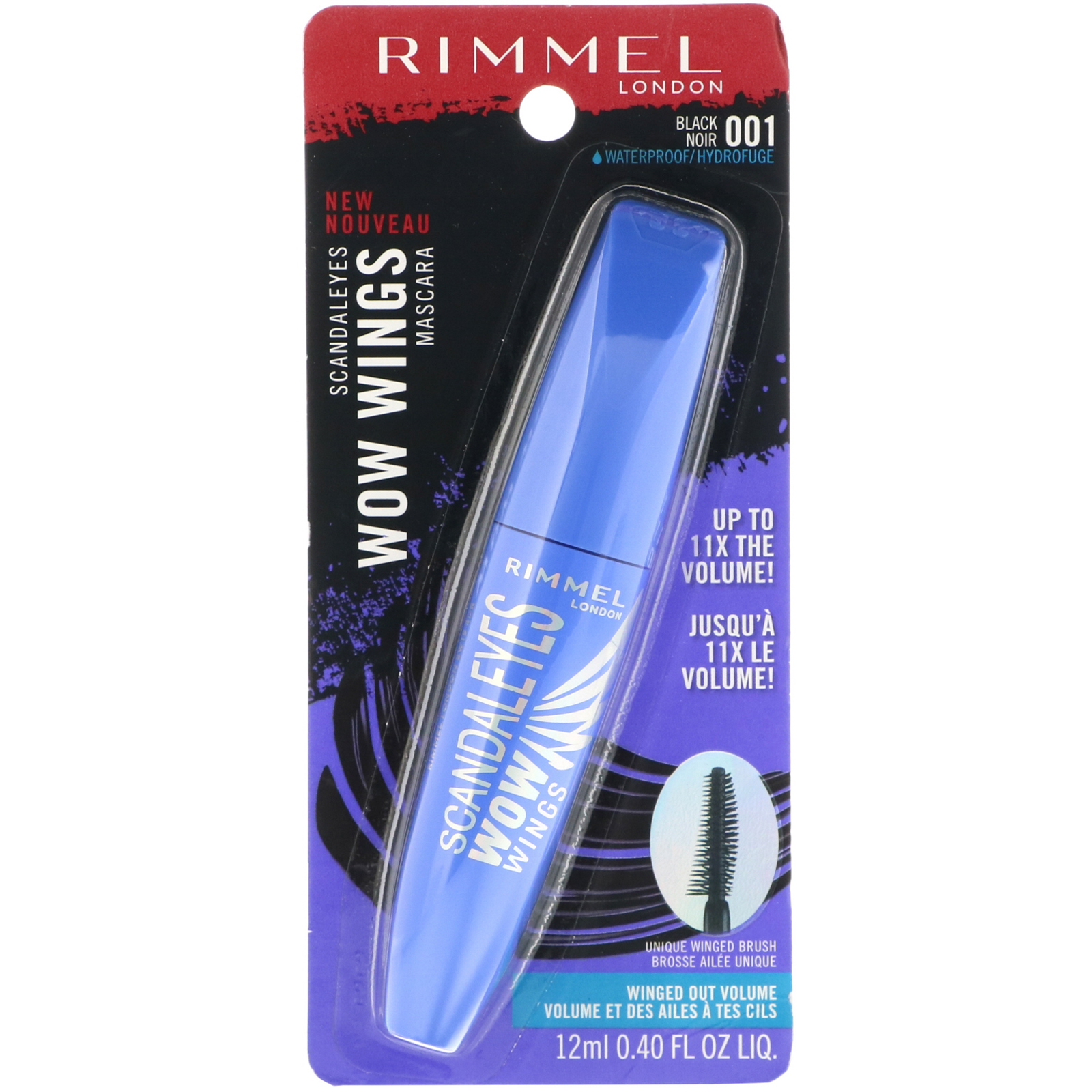Comprar Rimmel London, Rímel Scandaleyes Wow Wings, à prova d’água, 001 Preto, 12 ml - Imagem 2