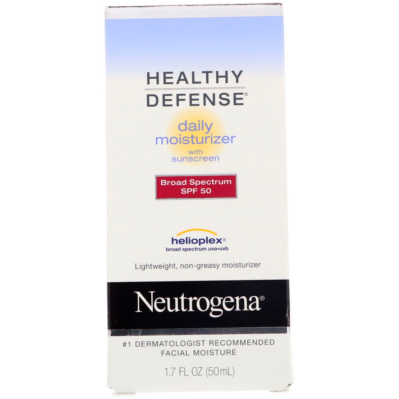 Comprar Neutrogena, Defesa Saudável, Hidratante Diário com Proteção Solar, FPS 50 de Amplo Espectro, 1,7 fl oz (50 ml) - Imagem 2