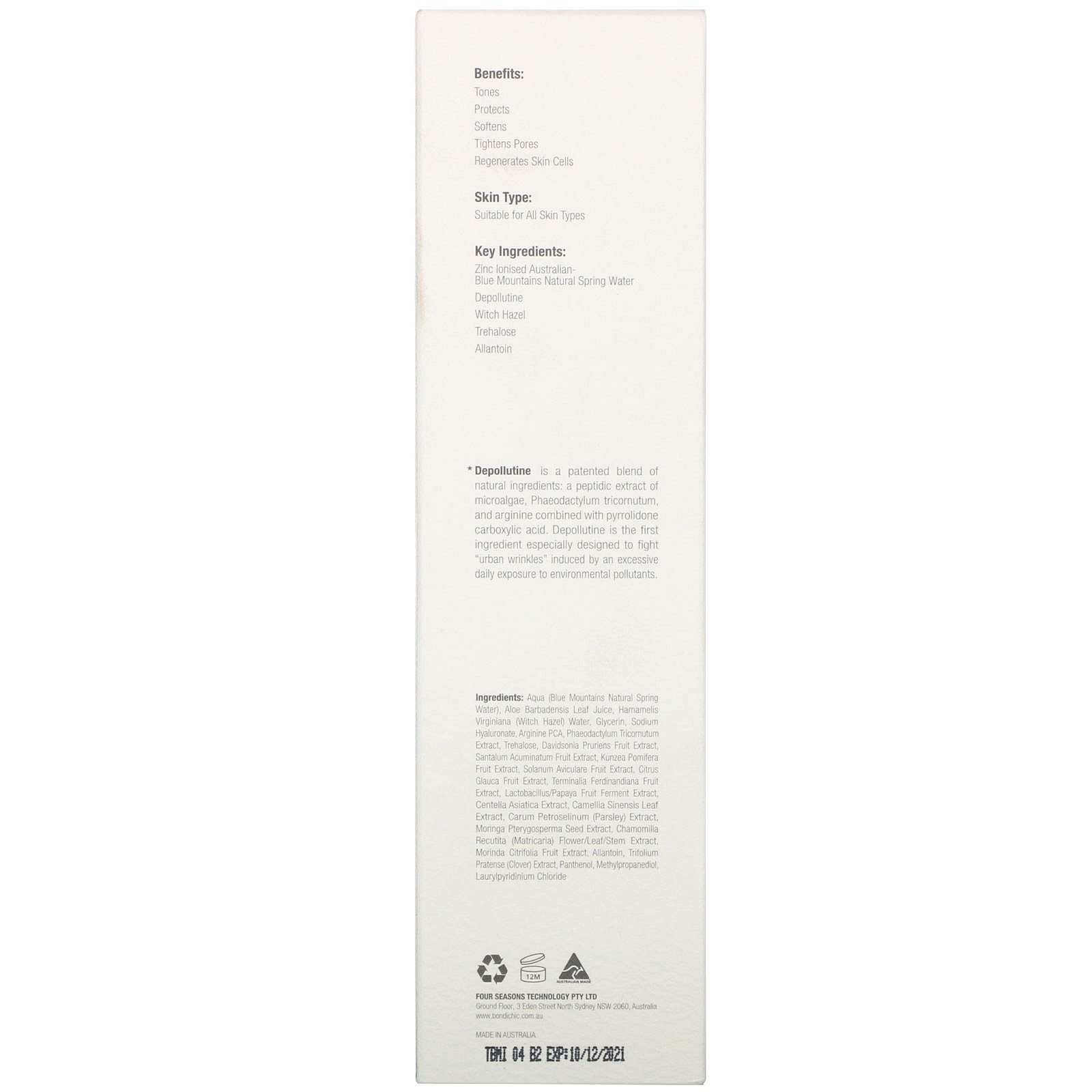 Comprar Bondi Chic, Água de Nascente Natural das Montanhas Azuis, Tônico, 150 ml (5,1 fl oz) - Imagem 3